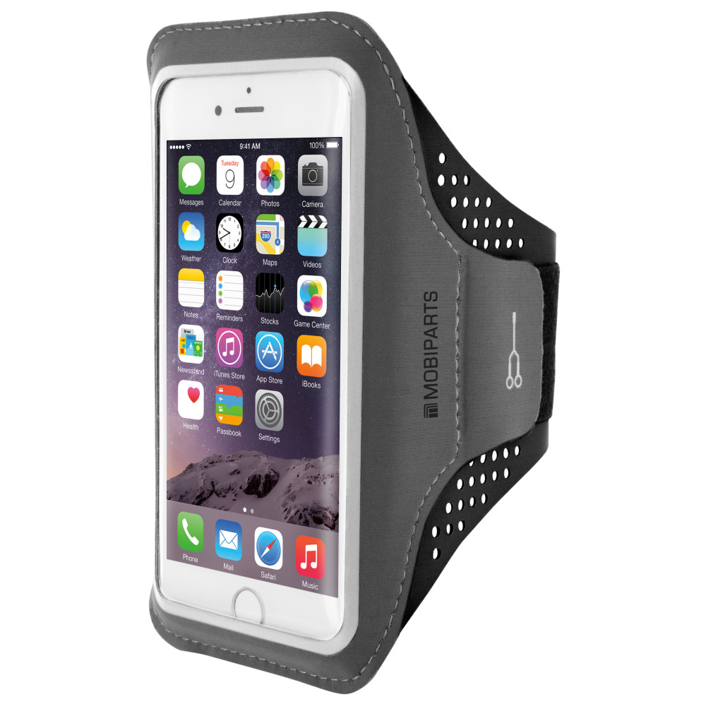 Mobiparts Comfort Fit Sport Armband Apple iPhone 6/6S/7/8/SE (2020) Zwart Top Merken Winkel